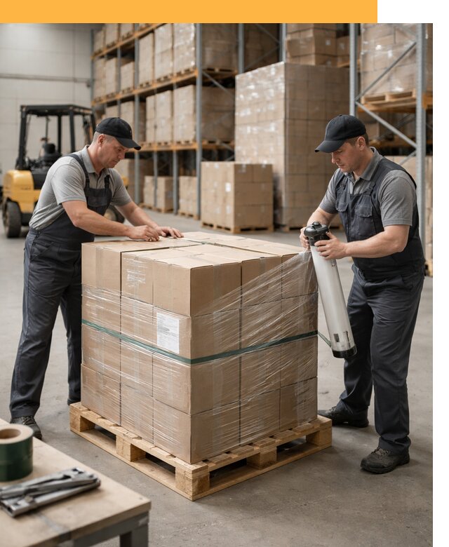 Упаковка и паллетирование грузов от 3621 руб: защита и крепление